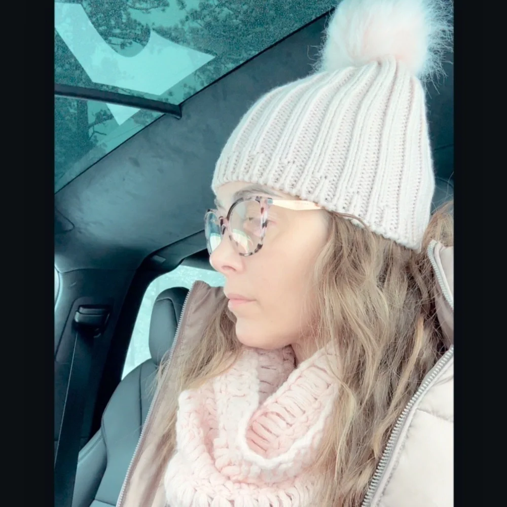 Elegant Pink Knit Scarf